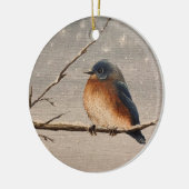 Décoration En Céramique Robin rouge dans la neige (Gauche)