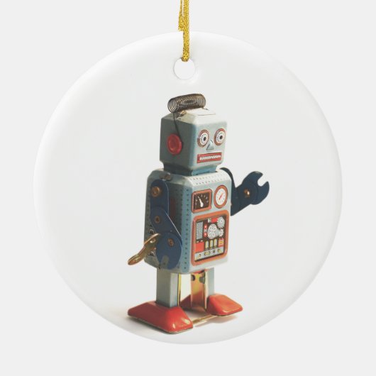 Décoration En Céramique Robot de jouet rétro (Dos)