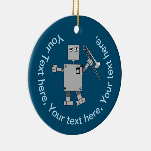 Décoration En Céramique Robot de Trombone (Droite)