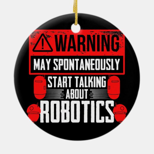 Décoration En Céramique Robots Engineering Parler De Robotique (Dos)