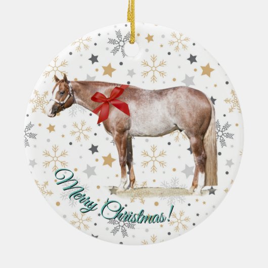 Décoration En Céramique Rocher avec l'ornement de Noël Bow (Dos)