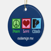 Décoration En Céramique Rock Climber Peace Love Mountain Escalade Custom (Gauche)