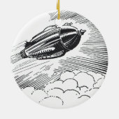 Décoration En Céramique Rocket de vaisseau spatial de science-fiction vint (Dos)