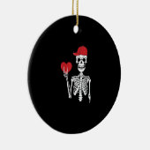 Décoration En Céramique Roll Skeleton Mains Coeur Valentines Jour Crâne (Droite)