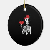 Décoration En Céramique Roll Skeleton Mains Coeur Valentines Jour Crâne (Gauche)