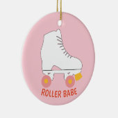 Décoration En Céramique Roller Babe Roller Patinage rose (Droite)