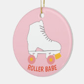 Décoration En Céramique Roller Babe Roller Patinage rose (Gauche)