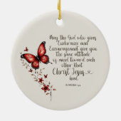 Décoration En Céramique Romans 15:5 Bible Verse Image (Dos)