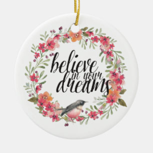 Décoration En Céramique Romantique Oleander Bird Rose rêve floral