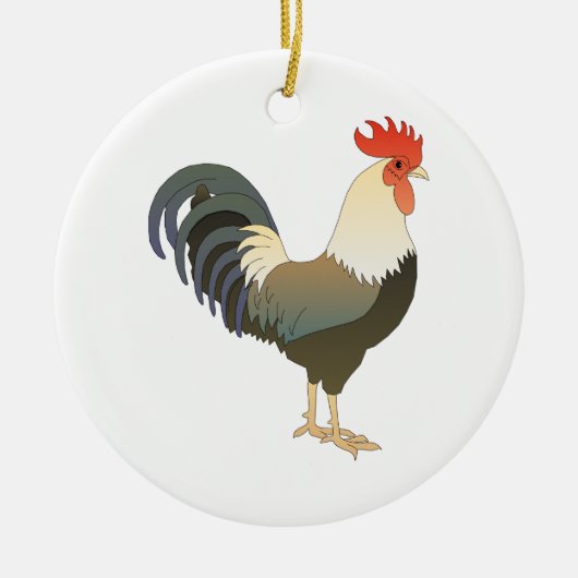 Décoration En Céramique Rooster (Devant)