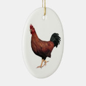 Décoration En Céramique Rooster rouge (Droite)