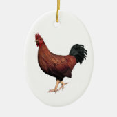 Décoration En Céramique Rooster rouge (Devant)