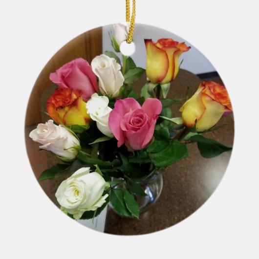 Décoration En Céramique Rose (Devant)