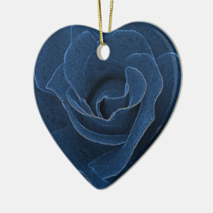 Décoration En Céramique Rose bleu velours