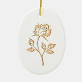 Décoration En Céramique Rose d'or (Devant)