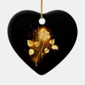 Décoration En Céramique Rose d'or ( rose d'or ) (Dos)