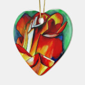 Décoration En Céramique Rose France Libre aquarelle art (Gauche)