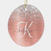 Décoration En Céramique Rose Gold brossé Parties scintillant métallique No (Gauche)