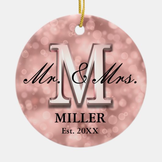 Décoration En Céramique Rose Gold Custom Newlyly (Devant)