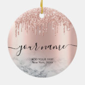 Décoration En Céramique Rose Gold Parties scintillant Drivers Élégant Chic (Dos)