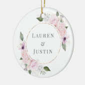 Décoration En Céramique rose jardin fleuri photo mariage (Gauche)