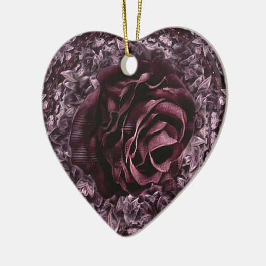 Décoration En Céramique Rose Mandala (Gauche)