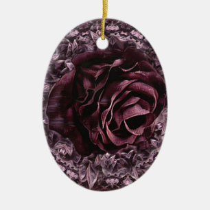 Décoration En Céramique Rose Mandala 