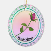 Décoration En Céramique Rose rouge (Gauche)