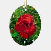 DÉCORATION EN CÉRAMIQUE ROSE ROUGE (Droite)