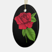 Décoration En Céramique Rose rouge 2 (Gauche)