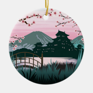 Décoration En Céramique Rose vif