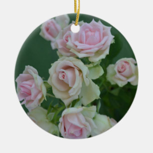 Décoration En Céramique Roses de jardin rose pastel