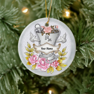 Décoration En Céramique Roses de pilon au mortier RX