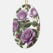 Décoration En Céramique Roses de Rose pourpre, (Gauche)