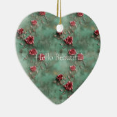 Décoration En Céramique Roses rouges vertes (Droite)