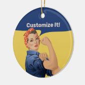 Décoration En Céramique Rosie the Riveter (Gauche)