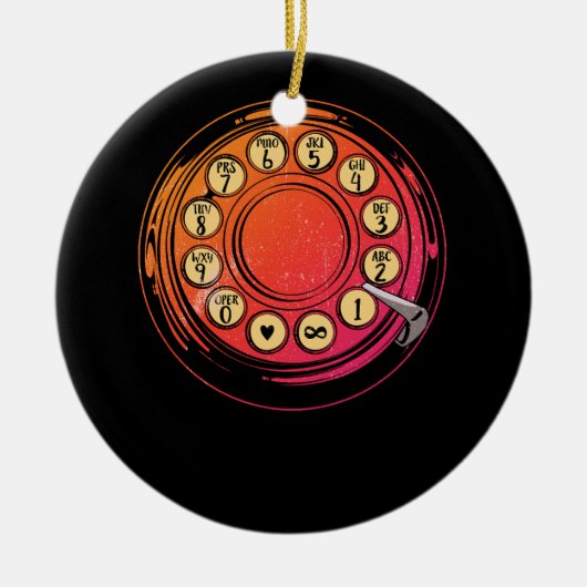 Décoration En Céramique Rotary Dial Classic Old Phone Technology Antique T (Devant)