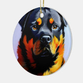 Décoration En Céramique Rottweiler (Gauche)