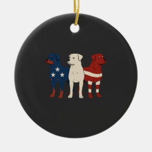 Décoration En Céramique Rottweiler 4 juillet Amoureux des chiens Hommes Dr