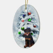 Décoration En Céramique Rottweiler Puppy Cadeaux de Noël (Gauche)