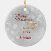 Décoration En Céramique Rotweiler Chiot Enveloppé dans les lumières de Noë (Dos)