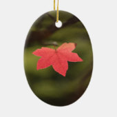 Décoration En Céramique Rouge automne Maple Leaf Nature Photo (Dos)