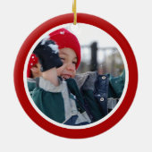 Décoration En Céramique Rouge et blanc - bilatéraux (Dos)