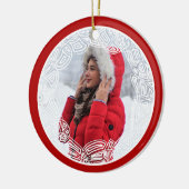 Décoration En Céramique Rouge et blanc - Deux côtés (Gauche)