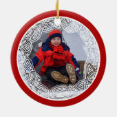 Décoration En Céramique Rouge et blanc - Deux côtés (Dos)