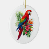 Décoration En Céramique Rouge macaw tropical floral (Droite)