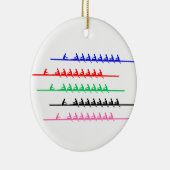 Décoration En Céramique Rowers de course d'équipage - Jusqu'à cinq bateaux (Droite)