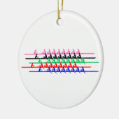 Décoration En Céramique Rowers de course d'équipage - Jusqu'à cinq bateaux (Gauche)