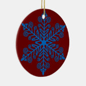 Décoration En Céramique Royal Snowburst — Blue Holiday Snowflake (Droite)