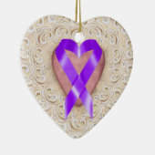 Décoration En Céramique Ruban cancéreux pancréatique du coeur - SRF (Droite)